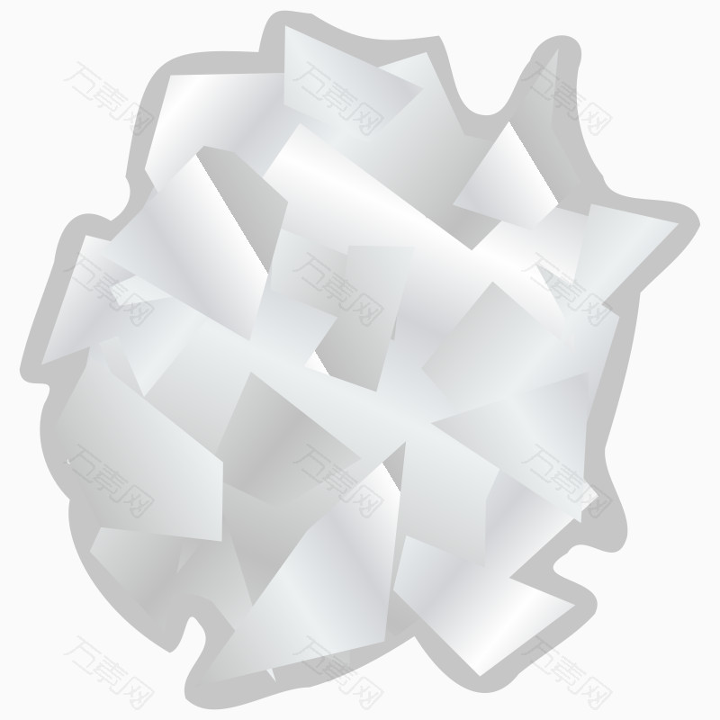 白色手绘的卡通废纸