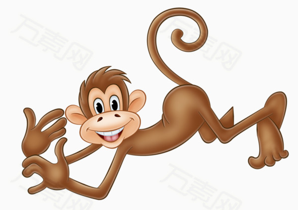 手绘可爱的猴子图片免费下载_卡通手绘_万素网