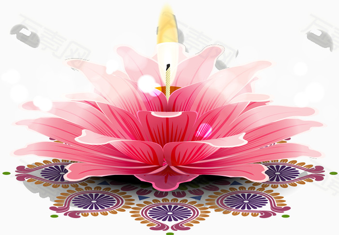 莲花灯矢量免费下载_卡通手绘_2271像素_编号4160495