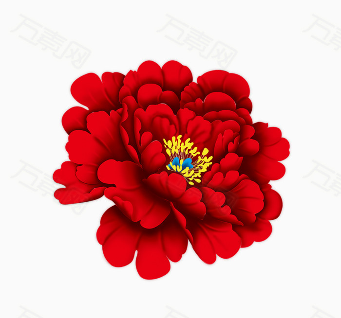 万素网 素材分类 红色牡丹花  12328 万素网提供红色牡丹花png设计