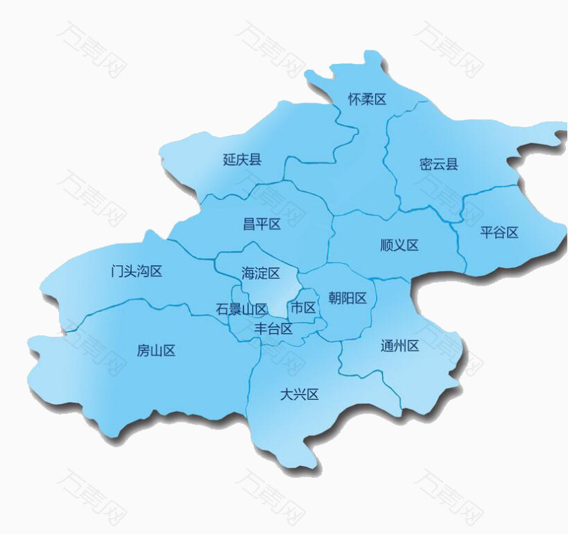 北京蓝色地图