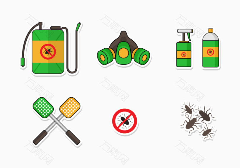 喷农药工具扁平卡通图