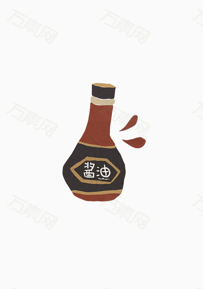 手绘酱油瓶图片免费下载_卡通手绘_万素网
