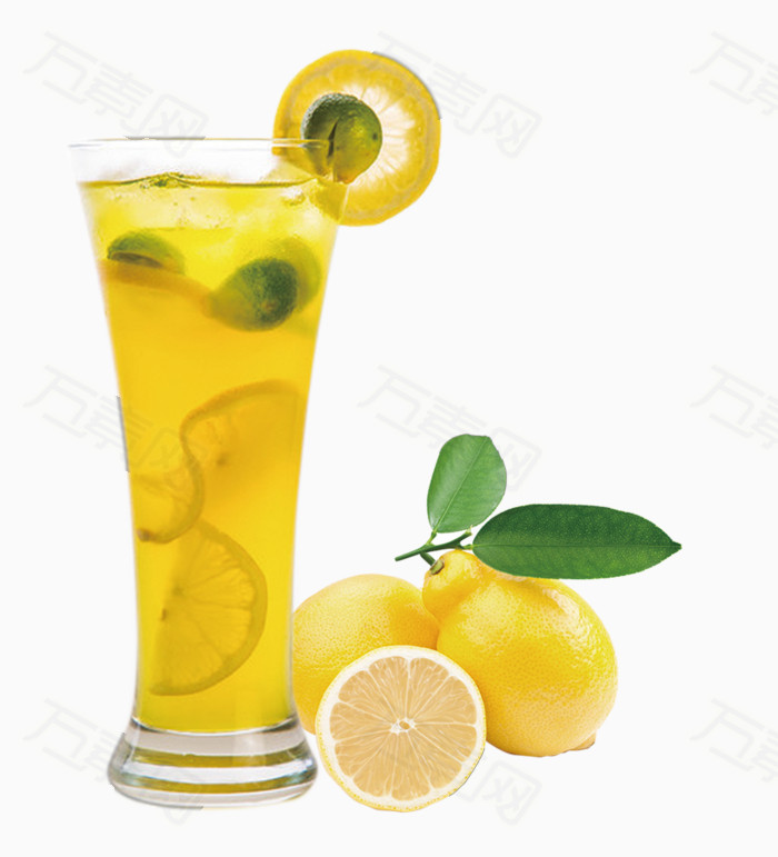 柠檬汁 柠檬 水果 饮料 杯子 