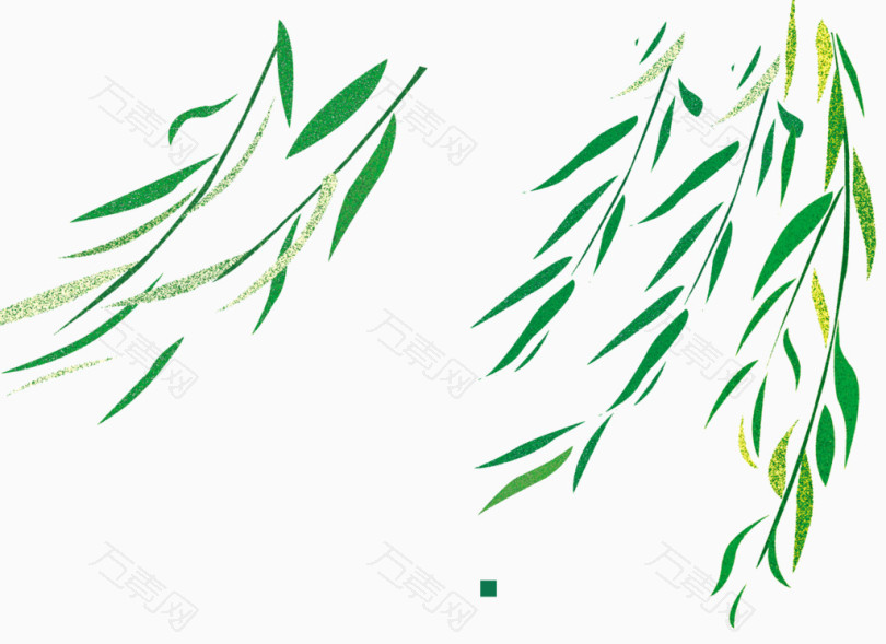 春天清明节踏青柳叶卡通画赏春图片