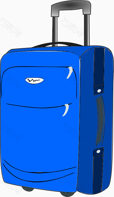 蓝色旅行箱矢量图