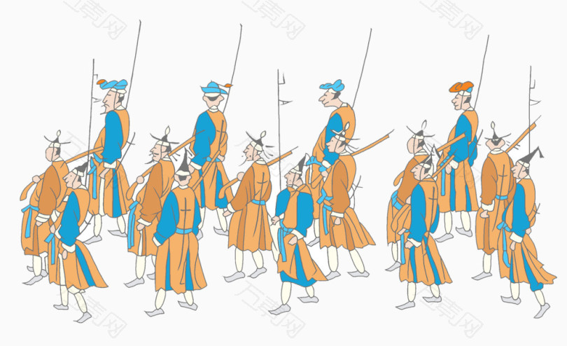 古代士兵矢量图