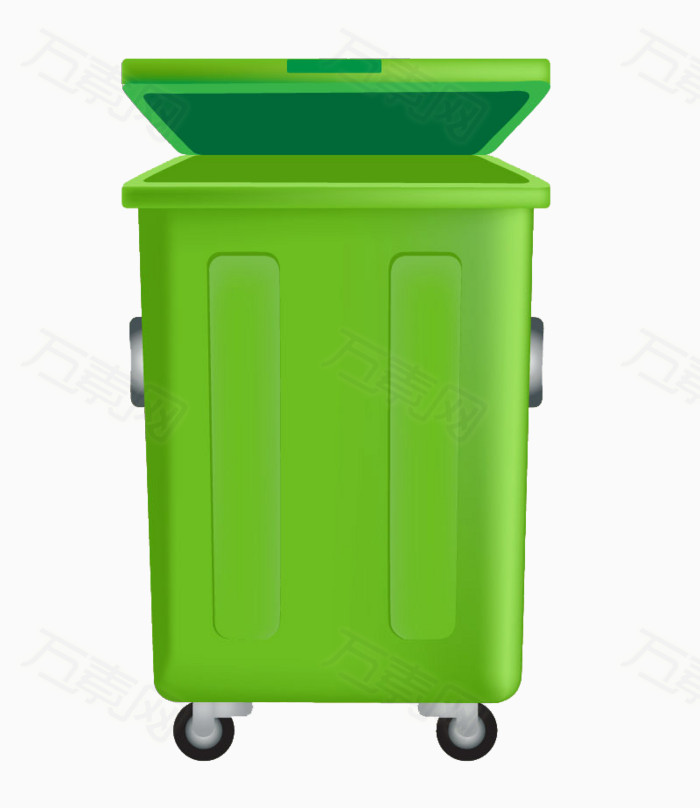 万素网 素材分类 绿色垃圾桶  2111 万素网提供绿色垃圾桶png设计素材
