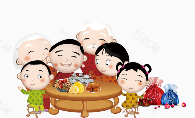 中秋节团圆一家人