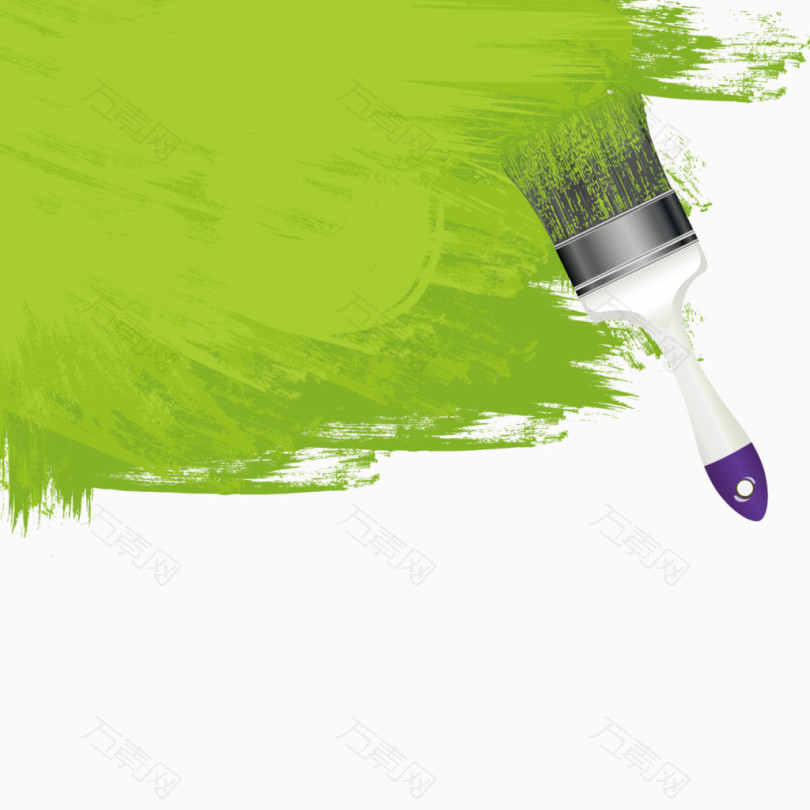 创意笔刷绿色