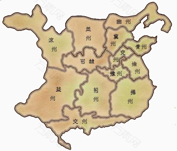 一幅中国古代地图