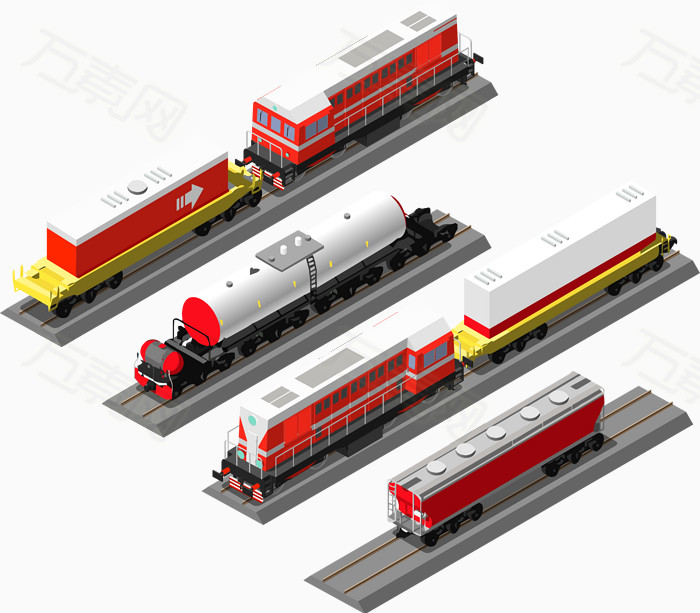 万素网提供货车矢量货运火车轨道交通运输png设计素材,背景素材下载