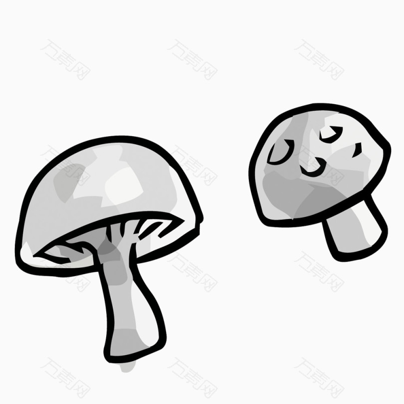 灰色蘑菇素材
