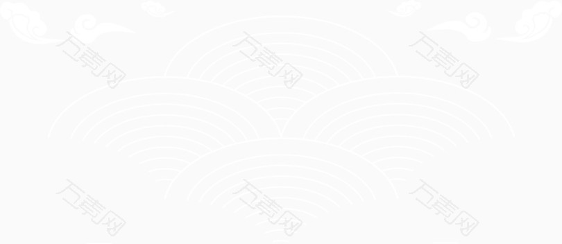 白色线条祥云矢量图