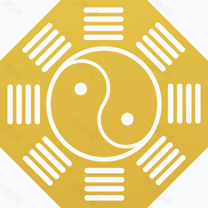 黄色八卦图  图片素材详细参数: 编号3562165 分类装饰元素 颜色模式