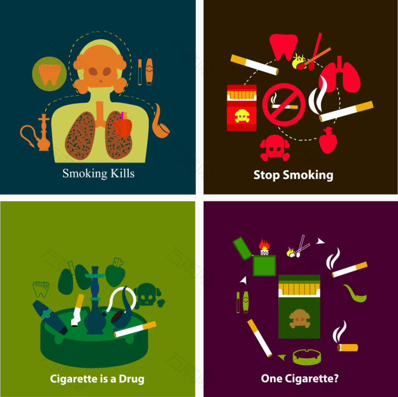 吸烟有害健康创意海报