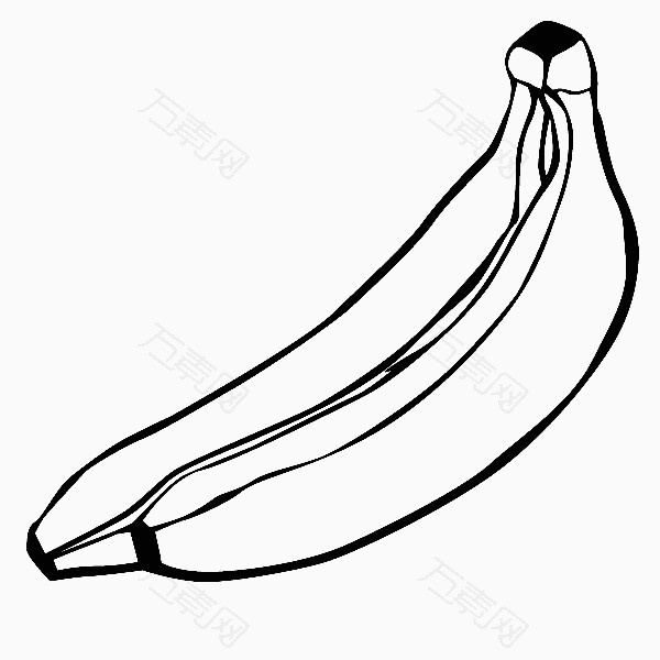 线描两个香蕉