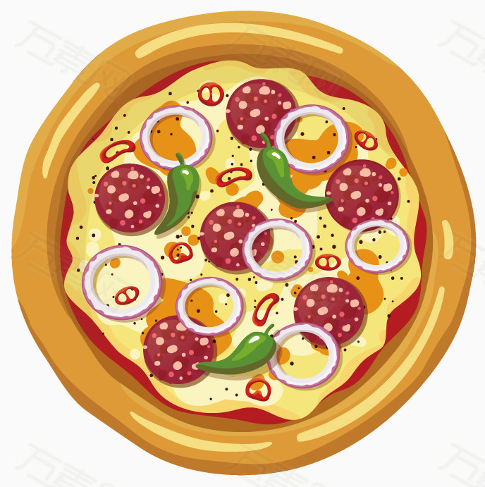 手绘披萨图片免费下载_卡通手绘_万素网