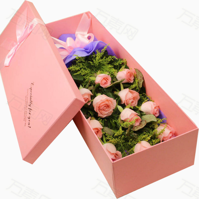 香槟色玫瑰花礼盒
