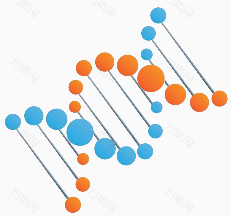 简约dna双螺旋基因链图形