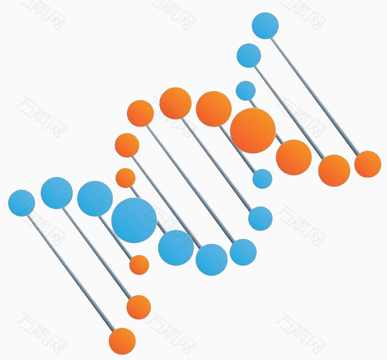 简约dna双螺旋基因链图形_ppt元素_760*708px_编号