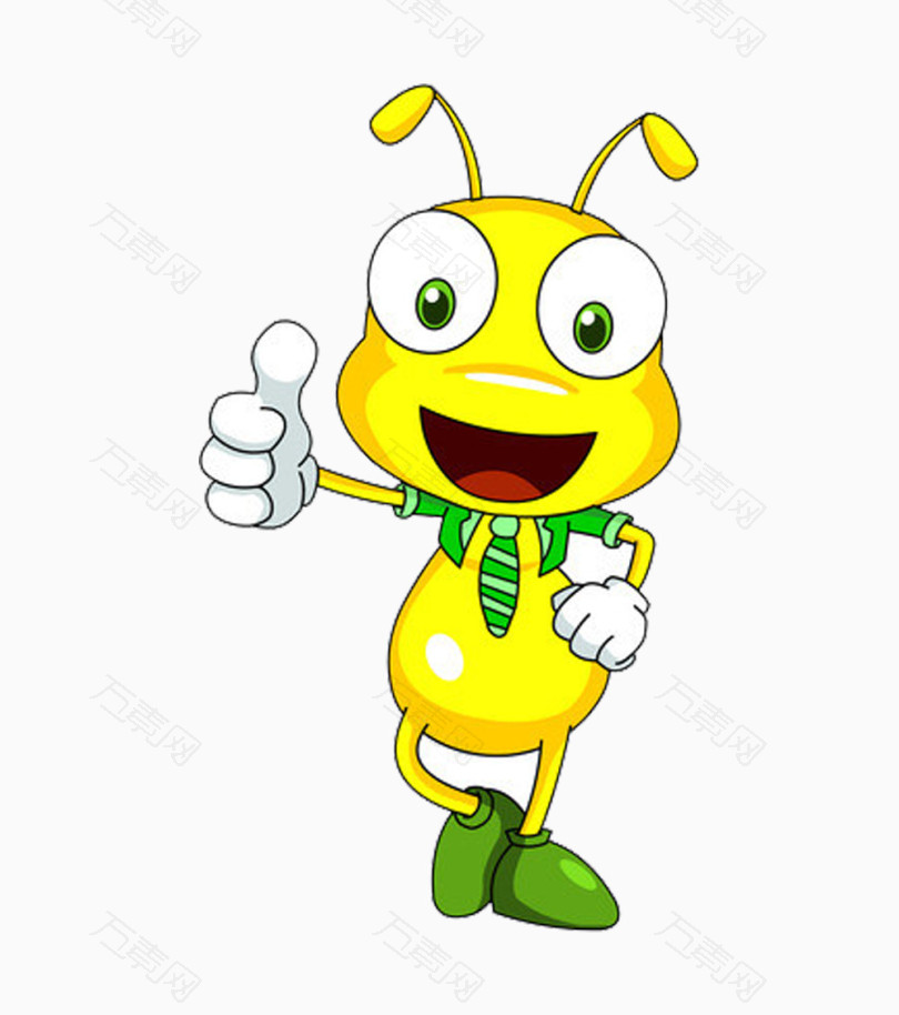 黄色的卡通形象小蚂蚁