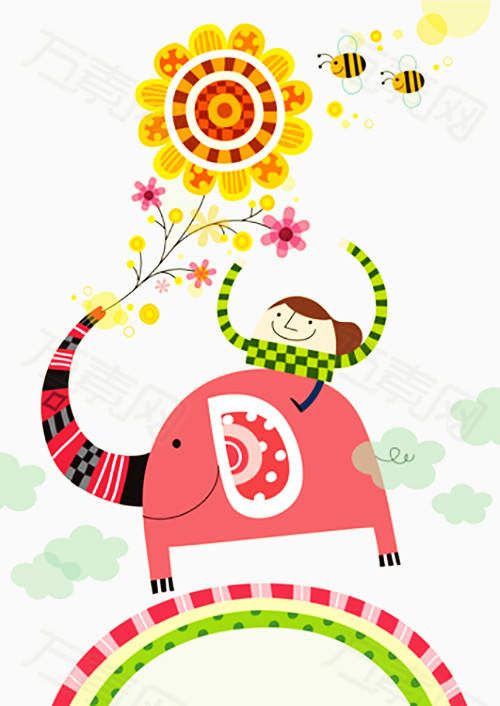 可爱的大象图片免费下载_卡通手绘_万素网