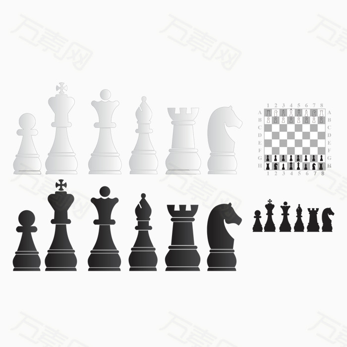 万素网提供国际象棋矢量素材png设计素材,背景素材