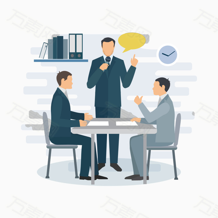 职场人物办公会议矢量素材
