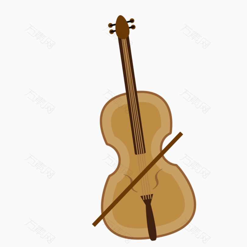 卡通大提琴