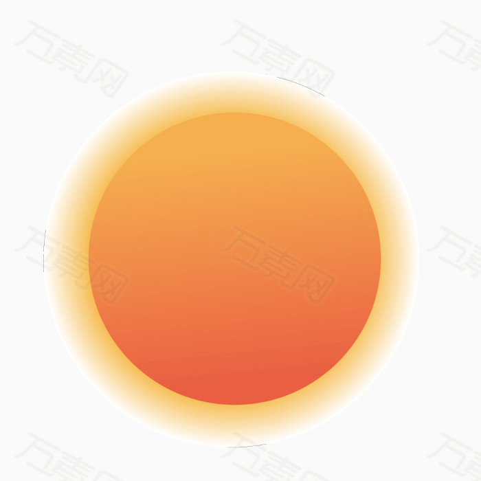 红色太阳发光圆形