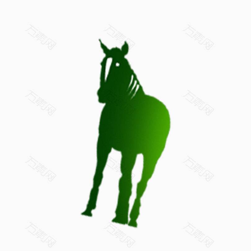绿色的马