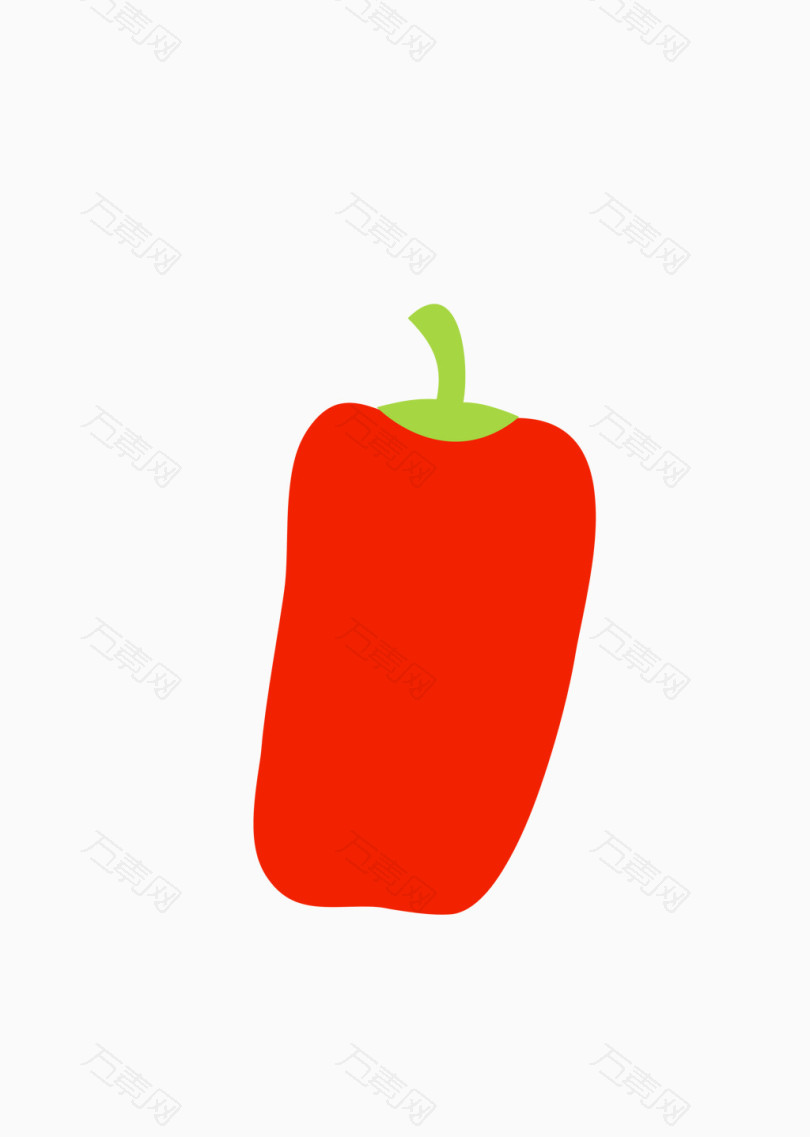 红色卡通蔬菜小辣椒