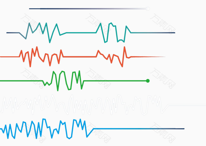 心电图曲线矢量  图片素材详细参数: 编号3995027 分类装饰元素 颜色