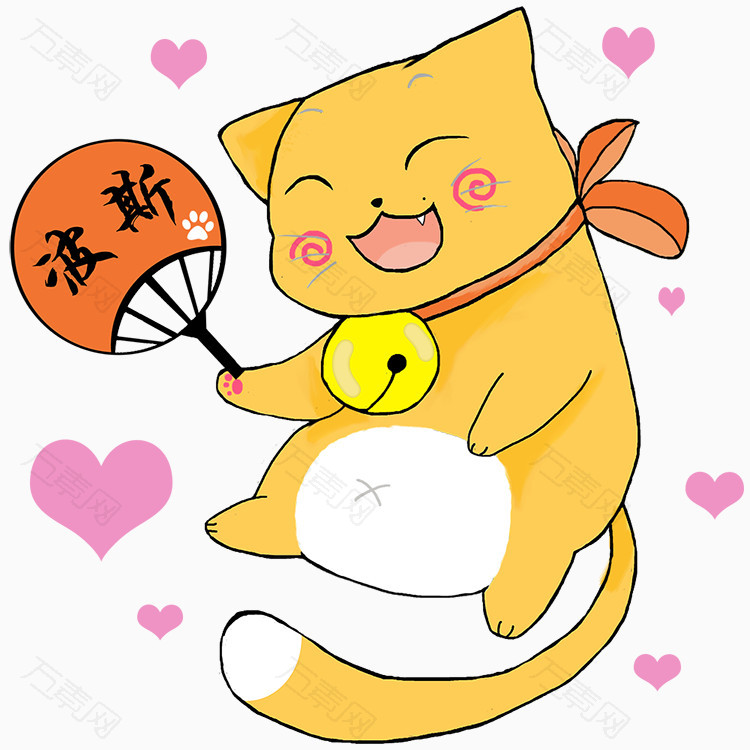 吉祥波斯猫_卡通手绘_750*750px_编号3239907_png格式