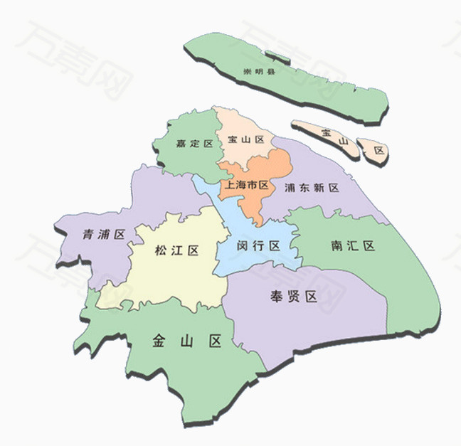 上海行政区地图