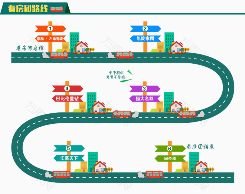 看房团路线图网页设计搜房网路线免费下载