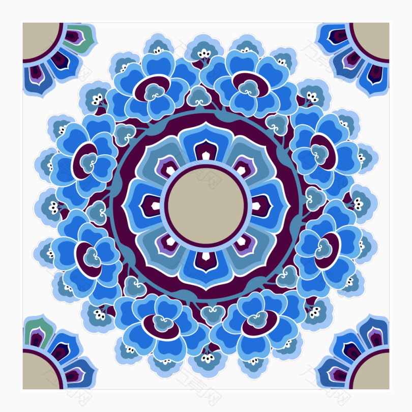 精美佛教花纹
