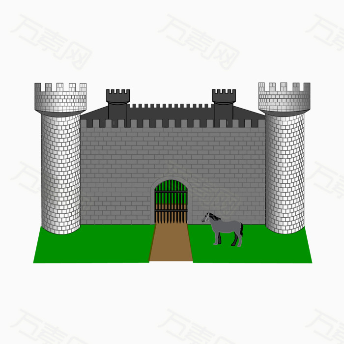 城墙堡垒图片免费下载_卡通手绘_万素网
