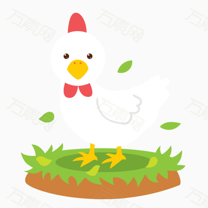 草地上的小鸡