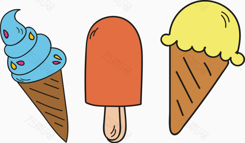 卡通冰淇淋图