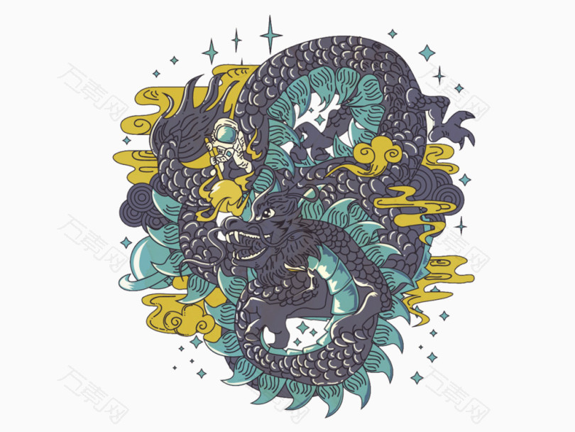 中国龙插画