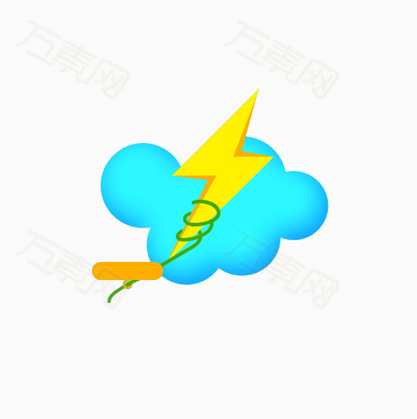 云朵闪电图片免费下载_卡通手绘_万素网