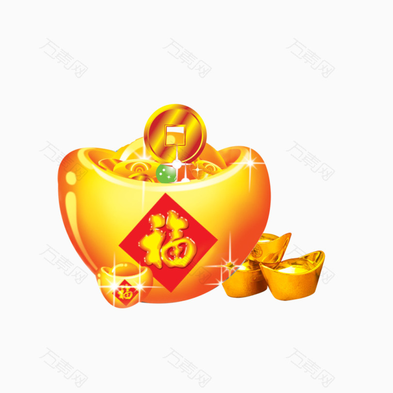 福字元宝金币图片素材