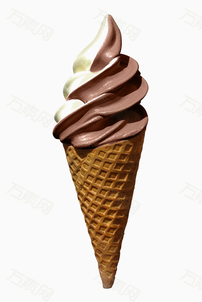 双口味冰淇淋图片素材
