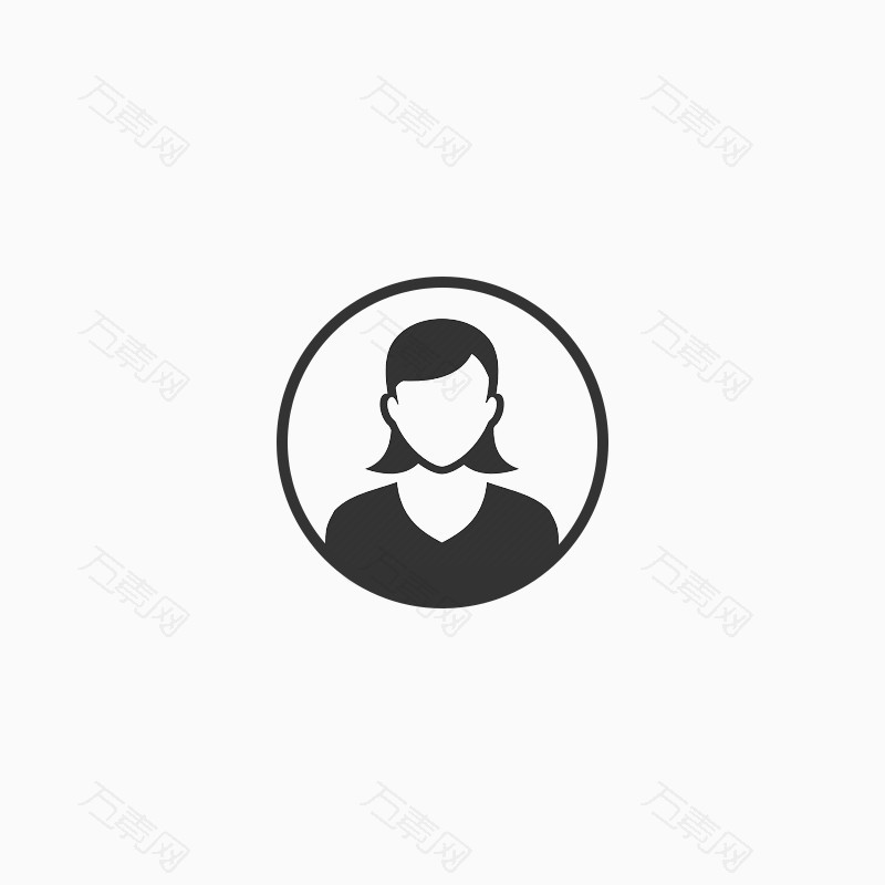 个人中心女性头像图标