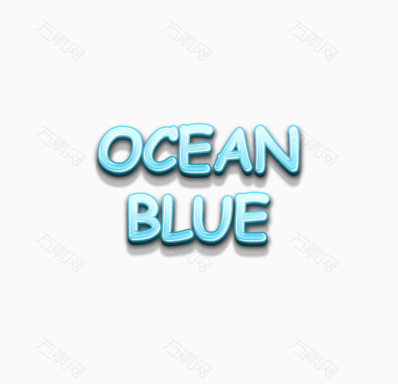 3d ocean blue style