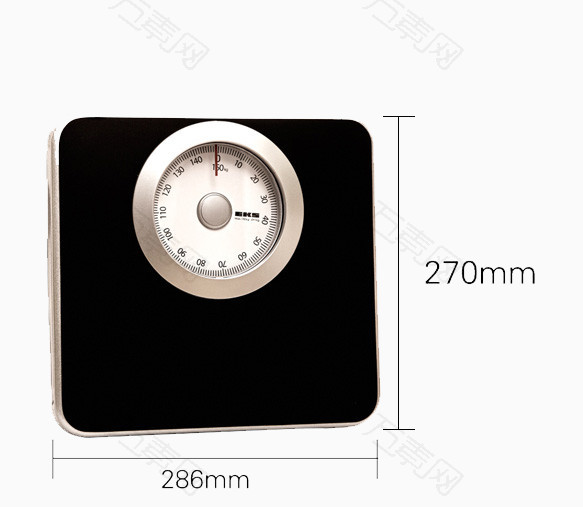黑色刻度显示体重秤