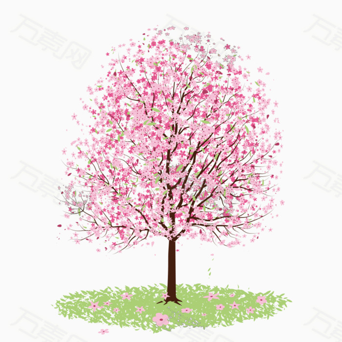 樱花树图片免费下载_卡通手绘_万素网