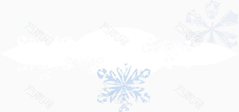 卡通雪花冰雪边框元素